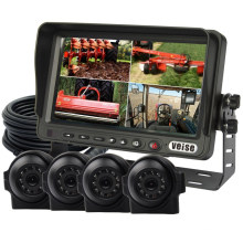 Security Quad Monitor Rear Vision Camera System for Heavy Equipment